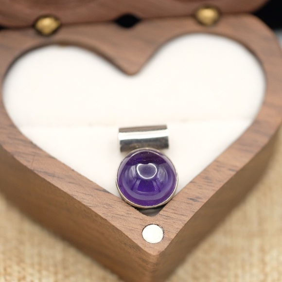 Dazzling VINTAGE Amethyst Pendant Sterling Silver Gorgeous Little Star - Picture 15 of 16